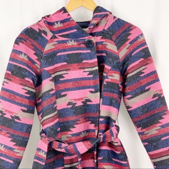 Anthropologie Tabitha Leona Aztec Wrap Coat S - Picture 2 of 10